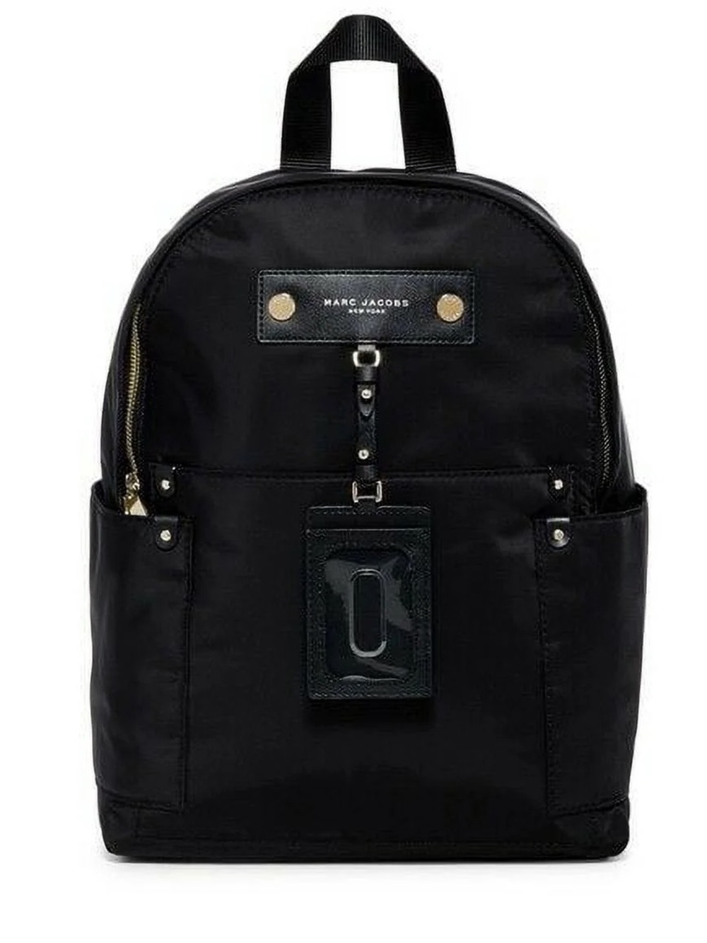 Marc Jacobs Black Nylon Backpack with Gold Hardware